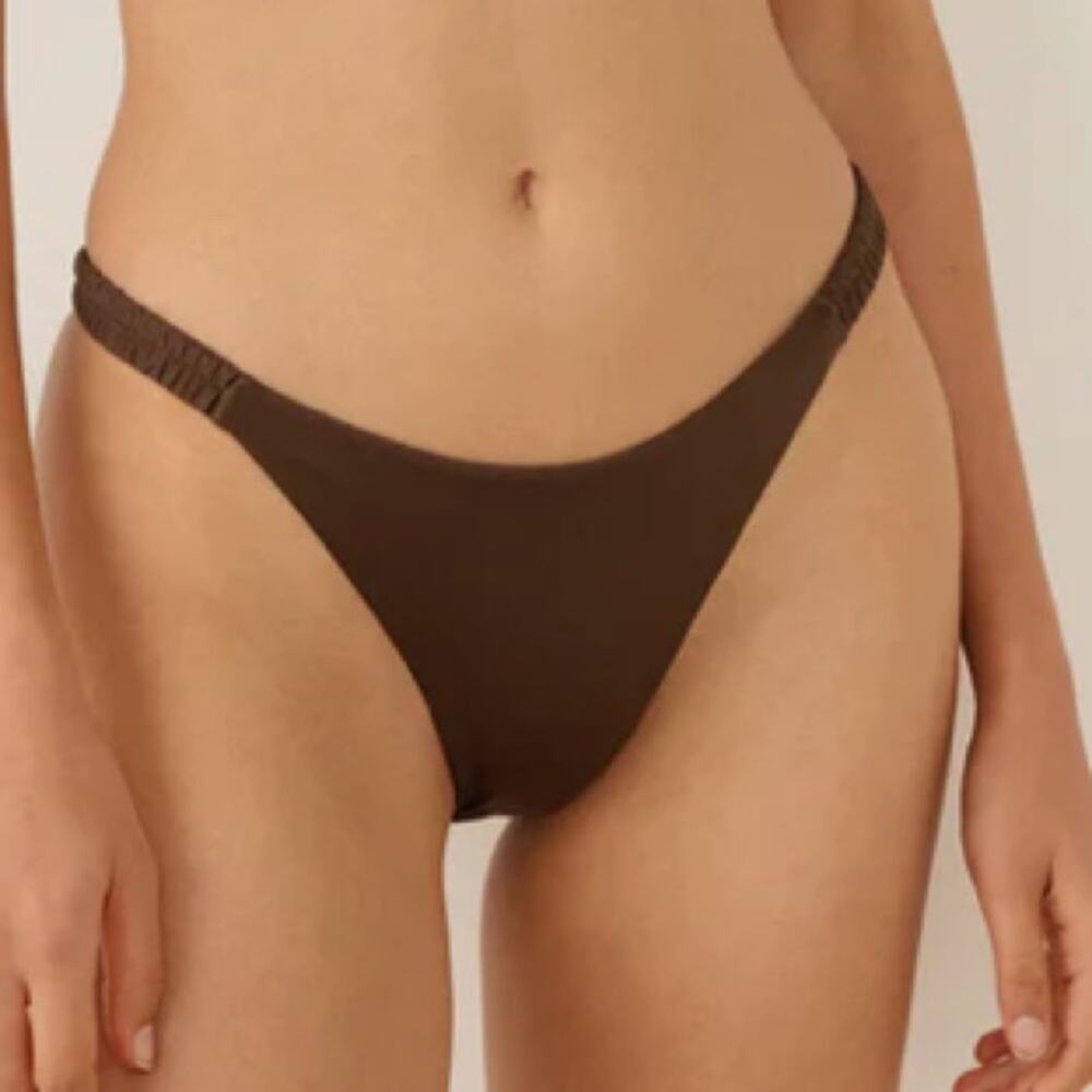 NWT$100 Palm Swimwear Flavia Slim Cut Bottom Chocolate sz XL